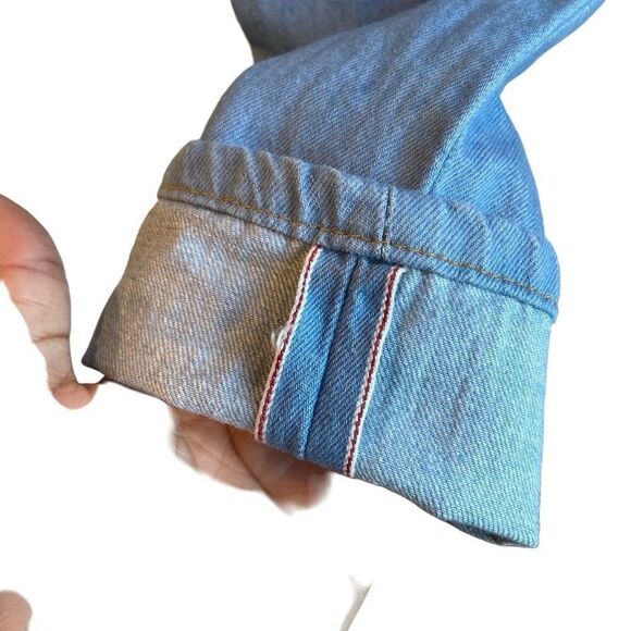 Naked & Famous Denim Womens 25 High Rise Skinny Light Blue Japan Selvedge Jeans - Picture 5 of 8